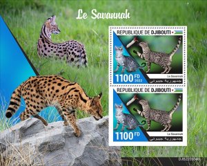 2022/04- DJIBOUTI - SAVANNAH CATS                     2V   MNH **