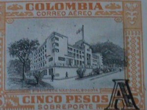​COLOMBIA-1951 SC#C216 NATIONAL LIBRARY MNH VERY FINE KEY STAMP-LAST ONE