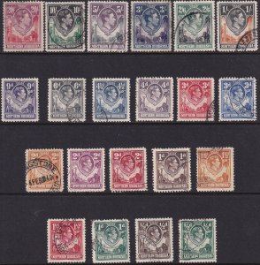 Sc# 25 / 45 Northern Rhodesia 1938-52 KGV portrait complete used set  CV $185.05