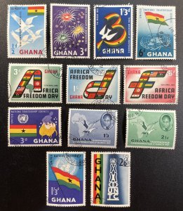 Ghana LOT #2,4,67-73,75-77 Used (c1957-1960)