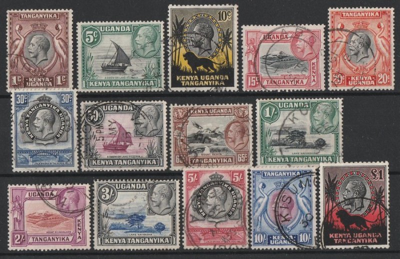 KENYA, UGANDA & TANGANYIKA : 1935 KGV Pictorial set 1c-£1.