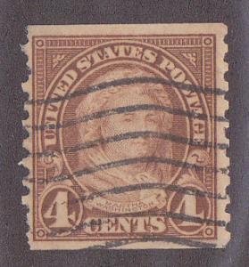 U.S. # 601, Used 4 Cent Coil Single