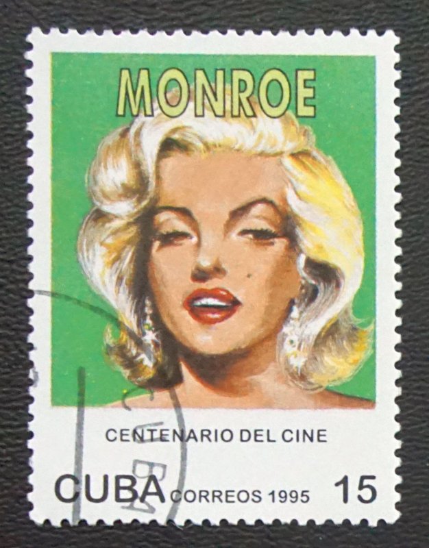 Cuba Sc# 3689 CENTENNIAL  CINEMA theatre movie Marilyn Monroe 15c  1995 used cto