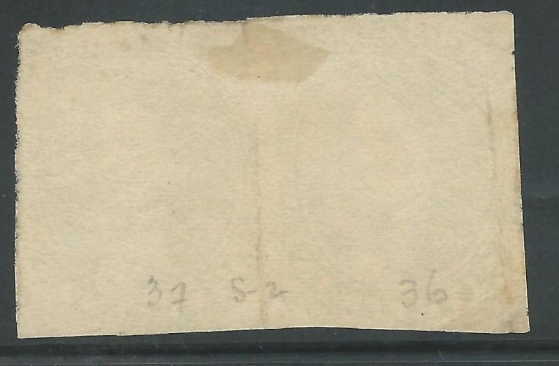 CSA Scott #1 Stone 2 Pos 36-37 Used Pair of Confederate Stamps Unidentified CDS