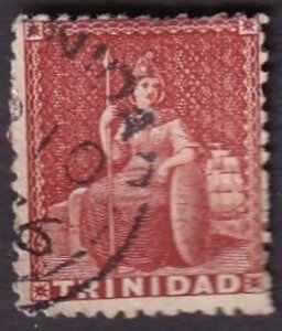 Trinidad 48 (used) (1p) Britannia, red (1864)