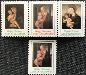 US Happy Christmas/Holy Childhood 4 Cinderella MNH Stamps L43