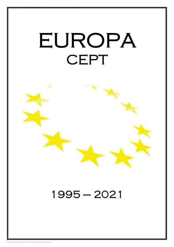 Europa Cept 1995-2021 PDF (DIGITAL) STAMP ALBUM PAGES