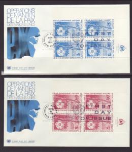 UN New York 265-266 Peace Keeping P/B Geneva S/2 U/A FDC