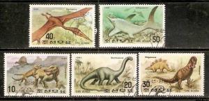 DPR Korea 1991 Dinosaurs Pre-Historic Animals Sc 3006-10 Cancelled ++ 8183a