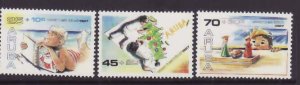 Aruba-Sc#B7-9- id5-unused NH semi-postal set-Christmas-1987-