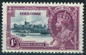 Gold Coast 1935 1s Slate & Purple SG116b Short Extra Flagstaff V.F MNH