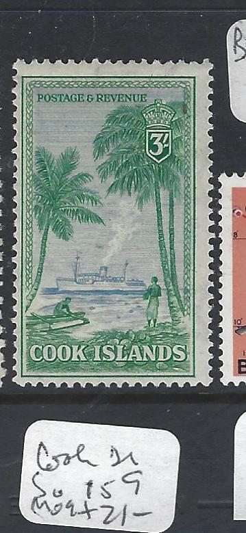 COOK ISLANDS  (PP1309B)  SG 159  3/-   MOG