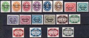 Germany Reich 1920 Official Mi. 34 - 51 MH