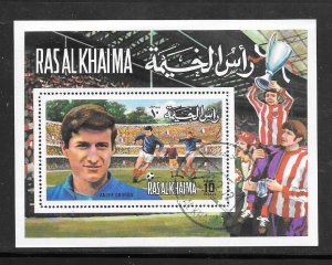 Ras Al-Khaima 1972 Soccer Souvenir Sheet (12464)