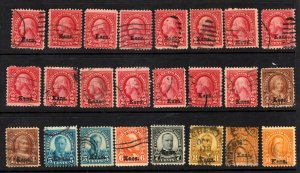 Kans ovpts DEALER OVERSTOCK 24 stamps total⭐⭐⭐⭐⭐