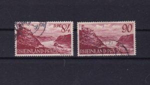 germany rheinland and pfalz 1948  used stamps  ref r14281