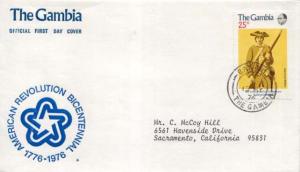Gambia, First Day Cover, Americana