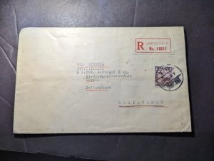 1930 Registered Republic of China Cover Shanghai to Basel Switzerland