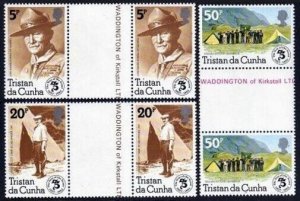 Tristan da Cunha 314-316 gutter, 317, MNH. Scoutsing Year 1982. Sir Baden-Powell