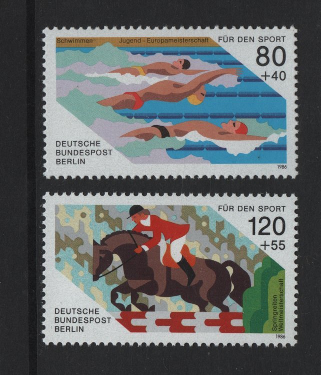 Germany  Berlin   #9NB232-9NB233   MNH  1986  sports