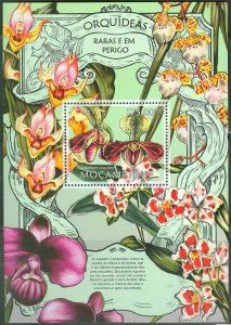 MOZAMBIQUE 2013 RARE AND ENDANGERED ORCHIDS  SOUVENIR SHEET