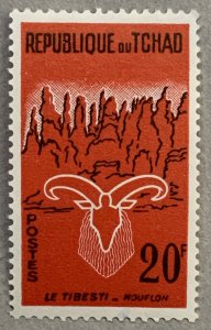 Chad 1961 20fr Tibesti Mtns and mouflon, MNH.  Scott 78, CV $0.85. Geography