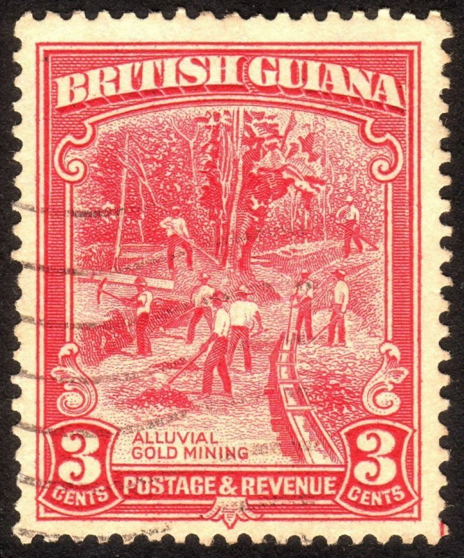 1934, British Guiana 3c, Used, Sc 212