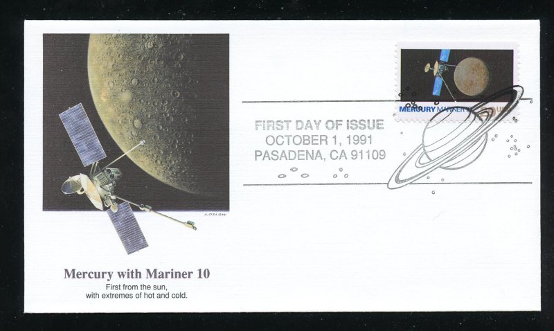 US 2568 Space Exploration - Mercury Mariner UA Fleetwood cachet FDC 
