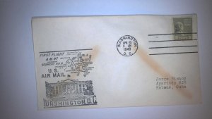 US FIRST FLIGHT COVERl  1949 WASHINGTON DC AM 97