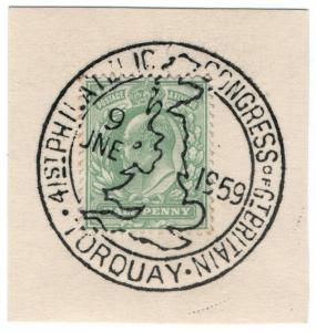 (I.B) Cinderella : 41st Philatelic Congress (Torquay 1959) Souvenir Cancel