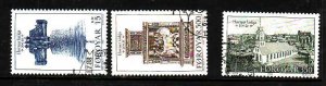 Faroe Is.-Sc#186-8- id5-used set-Churches-1989-