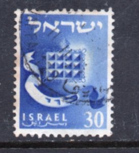 Israel  Scott # 107 used single