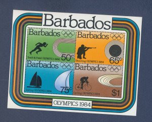 BARBADOS - Scott 626 - FVF MNH S/S - Olympics - 1984
