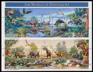 1997 32c The World of Dinosaurs, Souvenir Sheet of 15 Scott 3136 Mint F/VF NH