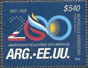 Argentina 2023 MNH Stamps Flags Diplomacy Relations with United States