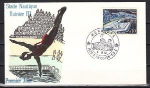 Monaco, Scott cat. 505. Aquatic Stadium issue. First day cover. ^