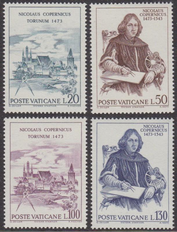 VATICAN Scott 537-40 MNH** 1973 Copernicus set CV$0.90