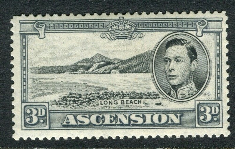 ASCENSION ISLAND; 1938 early GVI issue fine Mint hinged PERF 13.5, value 3d