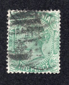 Tasmania 1878 2p deep green Victoria, Scott 61 used, value = $1.25