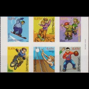 LUXEMBOURG 2002 - Scott# 1090 Sports Set of 6 NH