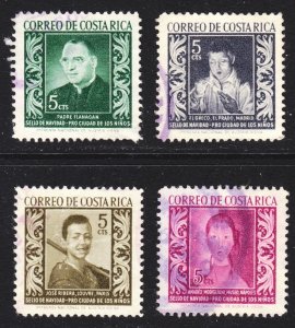 Costa Rica Scott RA3-6 complete set F to VF used. Lot #B.  FREE...
