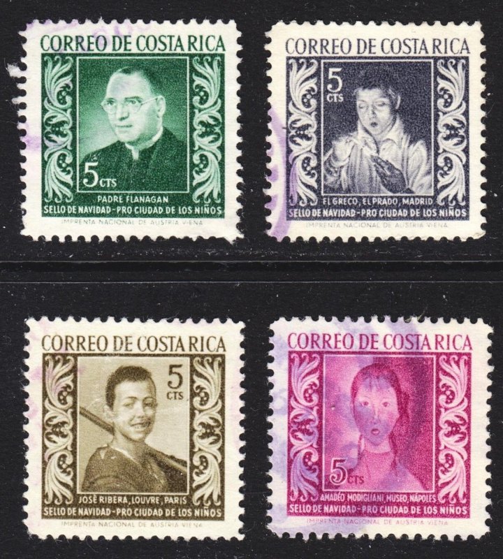 Costa Rica Scott RA3-6 complete set F to VF used. Lot #B.  FREE...