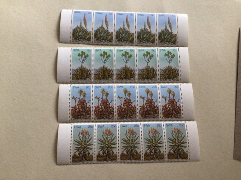 Aloe Plants South West Africa 1981 mint never hinged stamps strips A10475