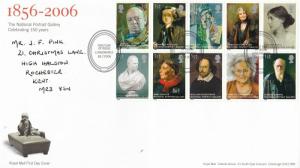 GB 2006 National Portrait Gallery 150th annIV. FDC London WC2 CDS with encl VGC