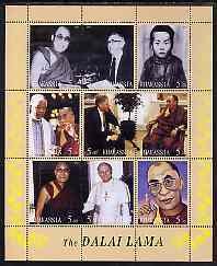 HAKASIA - 2001 - Dalai Lama - Perf 9v Sheet - Mint Never Hinged - Private Issue