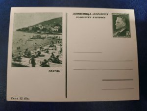1950s Yugoslavia, Croatia - Opatija, 10 dinars unused Tito stationery