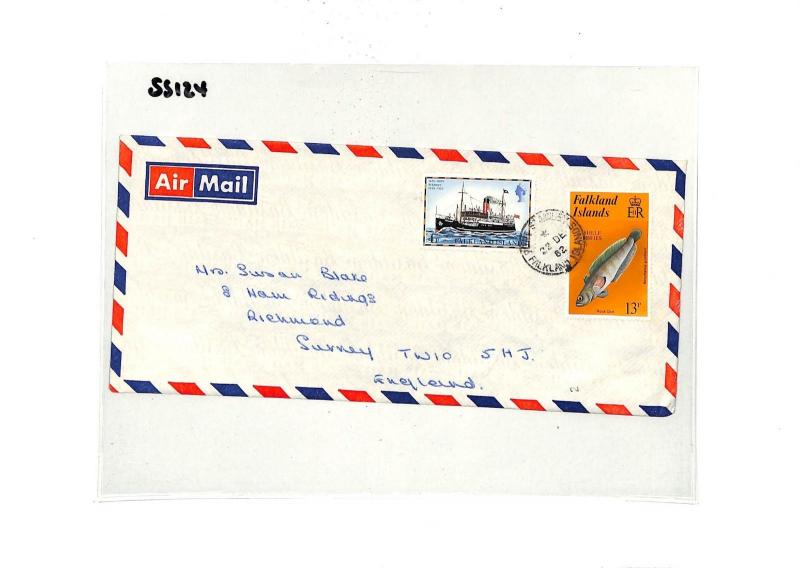 SS124 1982 Falkland Islands Airmail Cover PTS