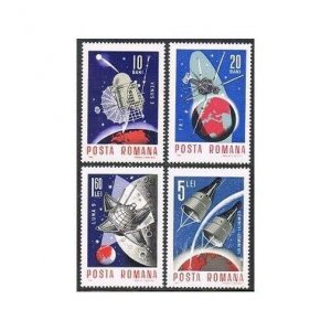 Romania 1845-1848,MNH.Mi 2509-2512. Space achievements 1966.Venus 3,FR-1,Gemini,