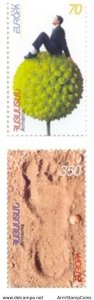 Armenia MNH** 2005 Europa-2004 Vacation Man reposing on flower leg Scott 703-704