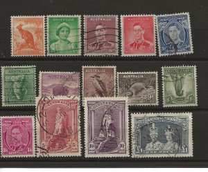 Australia 166-179 Set. Mostly Used.